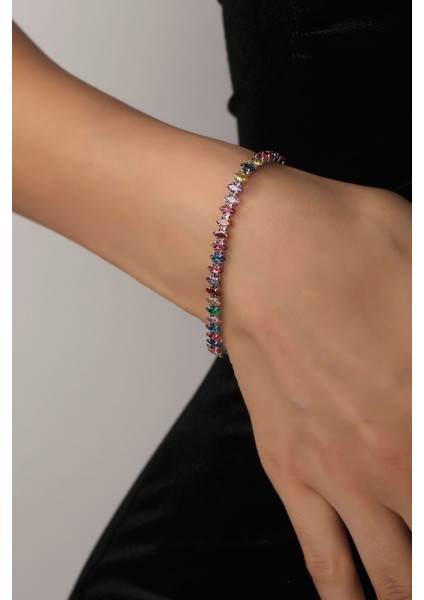 Kadın Su Yolu Mekik Bileklik, Çelik, Zirkon, Gümüş Renkli, Şık ve Zarif Takı fiyatları