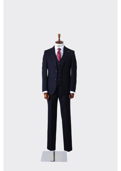 Geniş Yaka Erkek Yelekli Takım Elbise - KAW1033S modelleri