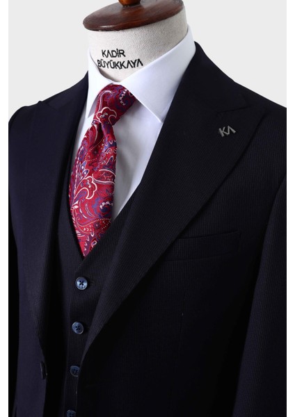 Geniş Yaka Erkek Yelekli Takım Elbise - KAW1033S fırsatları