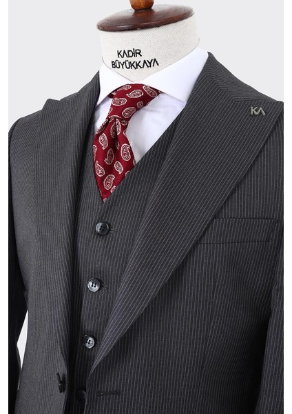 Modern Kesim Yelekli Erkek Takım Elbise - Rahat ve Şık - KAV1069W fırsatları
