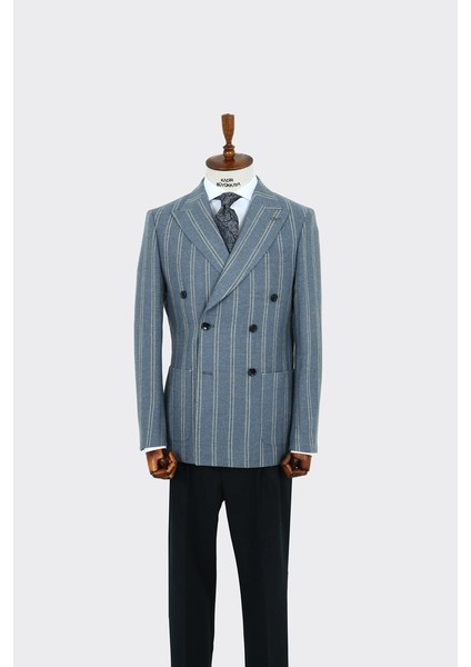 Kaliteli Kumaş Kruvaze Erkek Ceket - KAW5232W