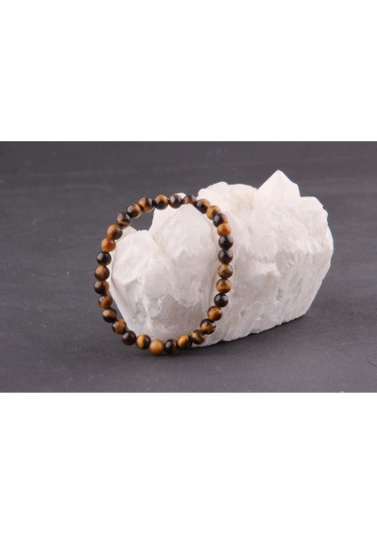 Kahverengi Kaplan Gözü Doğal Taş Bileklik, 6mm Materyal, Şık ve Doğal Tasarım fırsatları