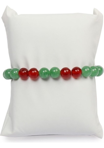 Doğal Taş Bileklik, Kırmızı Renk, Aventurin, Ametist, Akik, Şık ve Enerjik Takı fırsatları