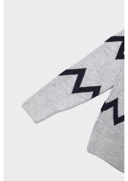 Erkek Pamuklu Klasik Bisiklet Yaka Kazak - KAW6900W modelleri