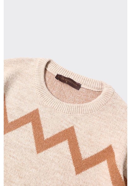 Erkek Pamuklu Klasik Bisiklet Yaka Kazak - KAW6900W