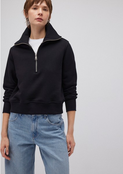 Yarı Fermuarlı Siyah Sweatshirt 1S10145-900 fiyatları