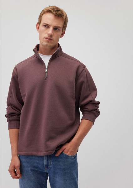 Dik Yaka Kahverengi Sweatshirt 0S10016-70260