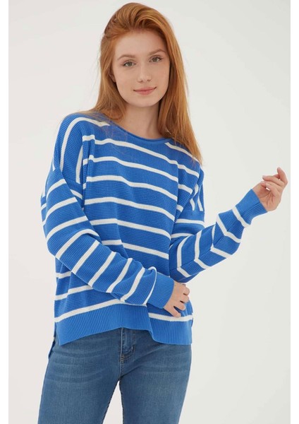 Kadın Çizgili Kazak