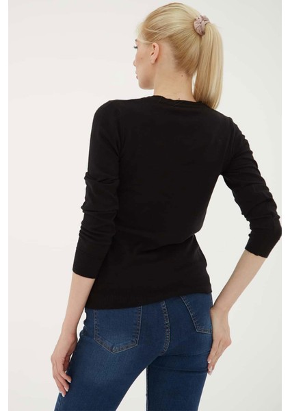 Kadın V Yaka Kazak modelleri