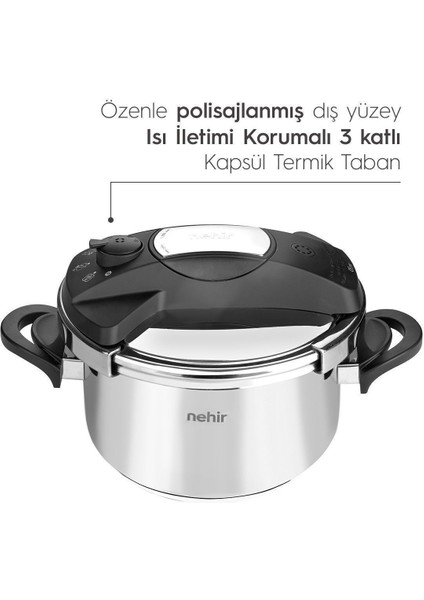 Silver Matik Paslanmaz Çelik 5 Litre Düdüklü Tencere fırsatları