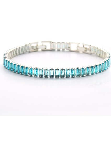 Turkuaz Renkli Çelik Bileklik, Zarif ve Dayanıklı Tasarım