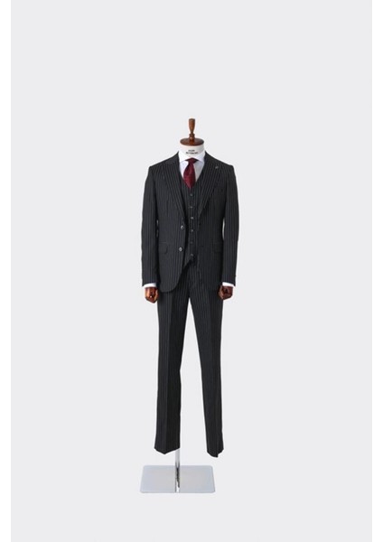Slim Fit Yelekli Erkek Takım Elbise - Dört Mevsim Kullanılabilir Modern Kesim - KAW1023S fiyatları
