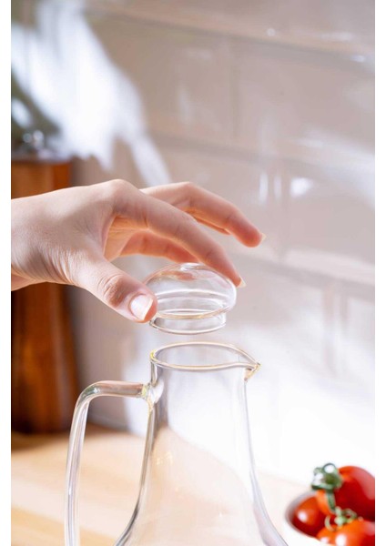227 Cam Sürahi & Yağlık 1300 ml