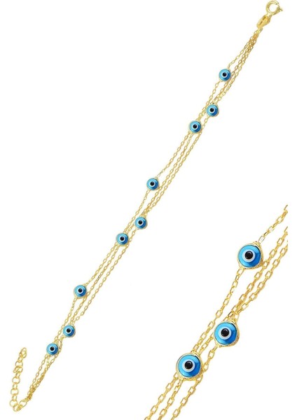 925 ayar doğal taş zincirli gümüş bileklik, şık ve zarif aksesuar.