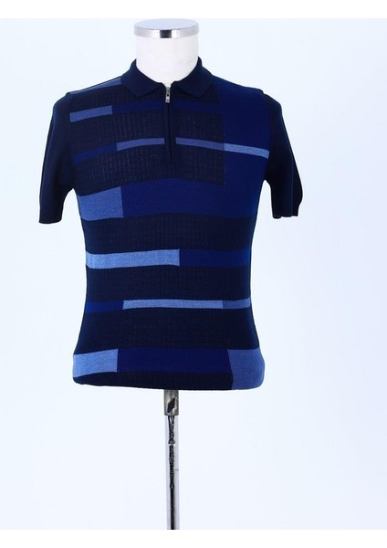 %100 Pamuk Fermuarlı Polo Yaka Kısa Kol Erkek T-Shirt - KAW6024S fiyatları