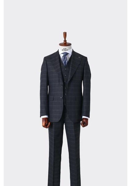 Modern Kesim Yelekli Erkek Takım Elbise - Slim Fit Şık ve Rahat - KAW1007S