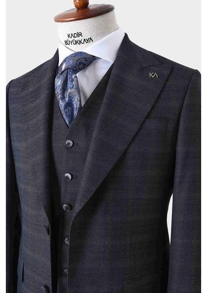 Modern Kesim Yelekli Erkek Takım Elbise - Slim Fit Şık ve Rahat - KAW1007S modelleri