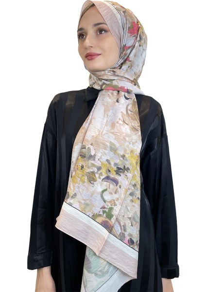 Scarf Diamond Şal - Henna Serisi Ipek Dokuma Dökümlü Şal 01148