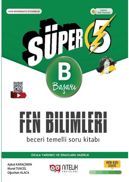 Nitelik Yayınları 5. Sınıf Süper Fen Bilimleri Beceri Temelli Soru Kitabı (B)