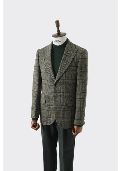 Modern Slim Fit Dar Kesim Yün Erkek Ceket - KAV5063W fiyatları