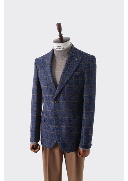 Modern Slim Fit Dar Kesim Yün Erkek Ceket - KAV5063W fiyatları