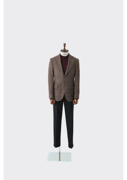 Modern Slim Fit Dar Kesim Yün Erkek Ceket - KAV5063W modelleri