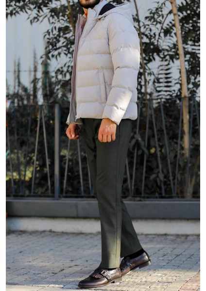 Kışlık Kapüşonlu Modern Erkek Mont - Dayanıklı Polyester Kumaş - KAV9102W modelleri