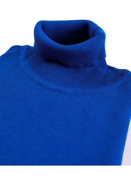 Slim Fit Kesim Modern Erkek Pamuklu Tam Balıkçı Yaka Triko Kazak - KAV6400W