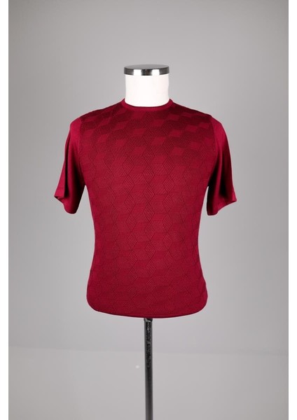 Erkek Bisiklet Yaka Kısa Kol Pamuklu T-Shirt - KAV6203S