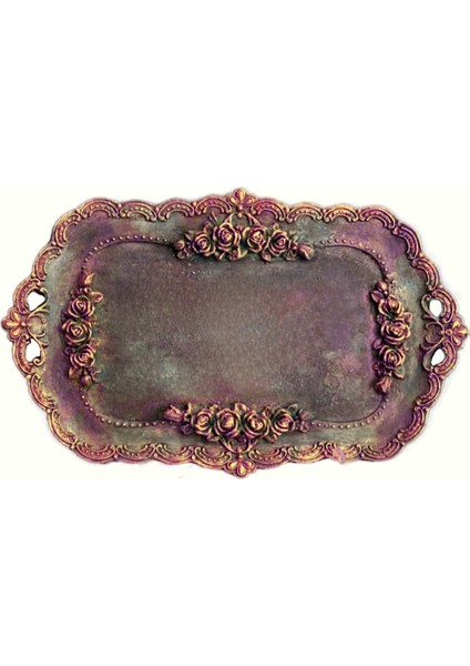 Gül Çiçek Kabartmalı 36CM Tepsi Silikon Kalıp K-1327 fiyatları