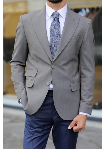 Günlük ve Ofis Giyimi İçin Mükemmel Erkek Slim Fit Ceket - KAV5031W fiyatları