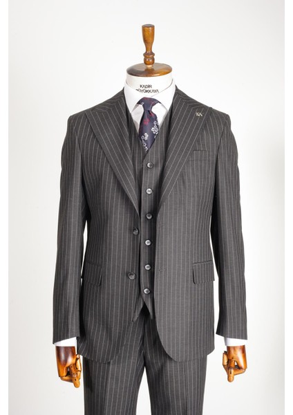 Günlük Kullanım İçin Rahat Erkek Yelekli Takım Elbise - KAV1059W