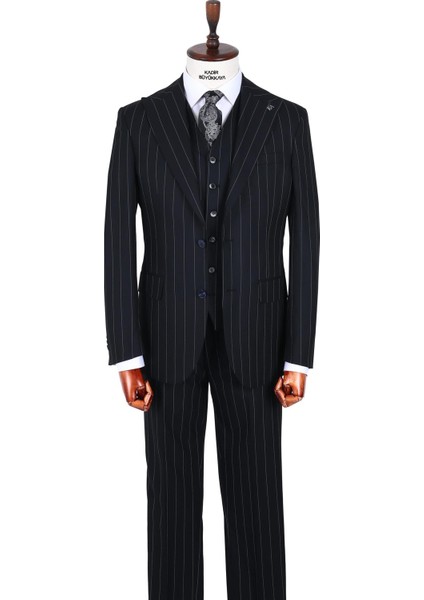 Şık Tasarım Erkek Yelekli Takım Elbise - KAV1058W