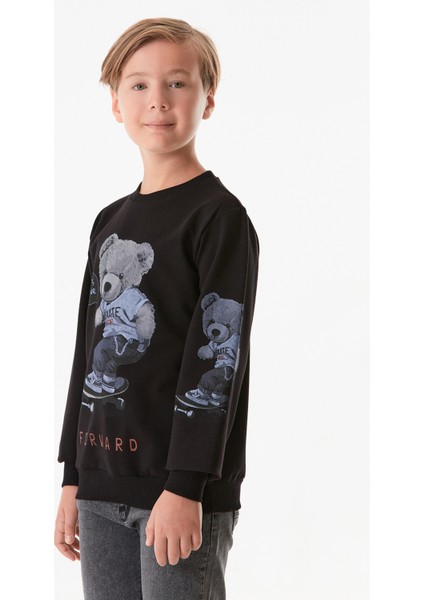 Ayıcık Baskılı Erkek Çocuk Sweatshirt indirimleri