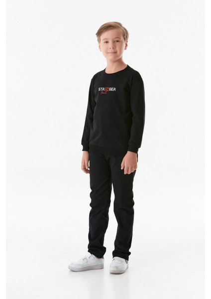 Stronger Yazı Baskılı Bisiklet Yaka Erkek Çocuk Sweatshirt fiyatları