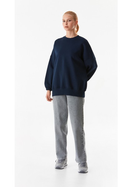 Basic Bisiklet Yaka Sweatshirt fiyatları