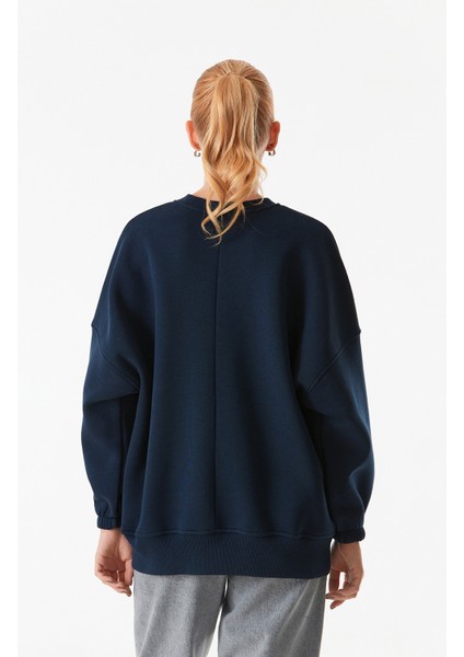 Basic Bisiklet Yaka Sweatshirt indirimleri