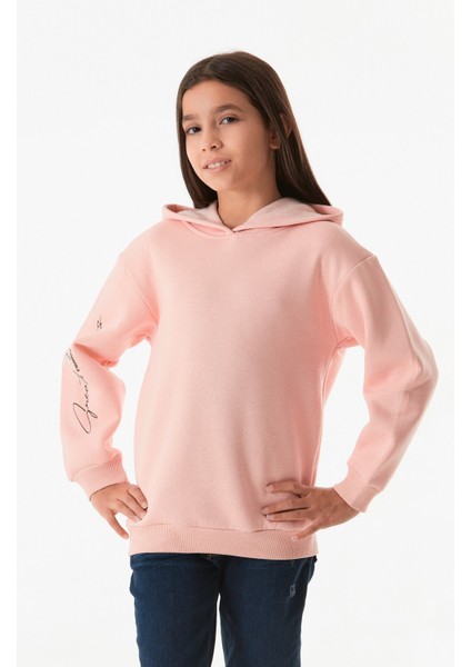 Kapüşonlu Kız Çocuk Sweatshirt