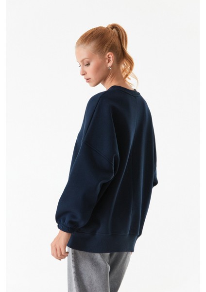 Basic Bisiklet Yaka Sweatshirt