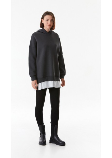 Basic Kapüşonlu Oversize Sweatshirt fiyatları