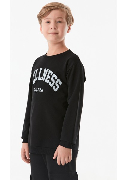 Wellnes Yazı Baskılı Erkek Çocuk Sweatshirt fırsatları