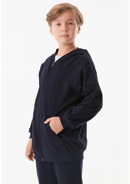 Kanguru Cepli Kapüşonlu Unisex Çocuk Sweatshirt