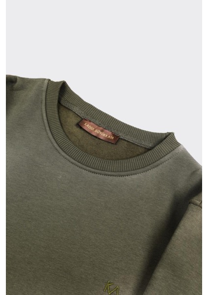 Pamuk ve Akrilik Kumaş Rahat Erkek Sweat - GKV3001W