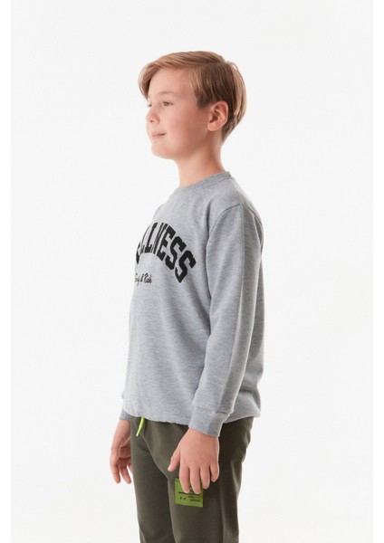 Wellnes Yazı Baskılı Erkek Çocuk Sweatshirt fırsatları