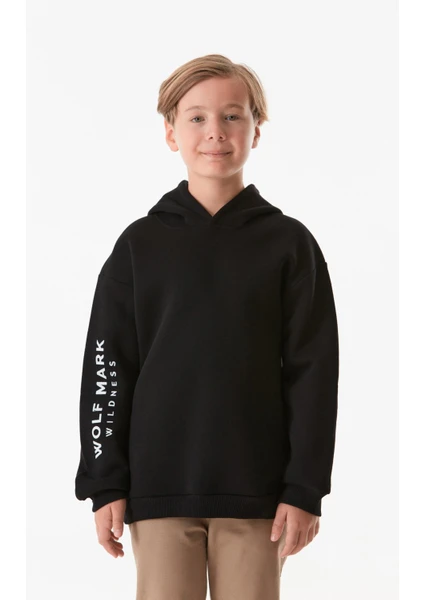 Basic Kapüşonlu Erkek Çocuk Sweatshirt