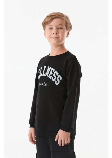 Wellnes Yazı Baskılı Erkek Çocuk Sweatshirt fırsatları