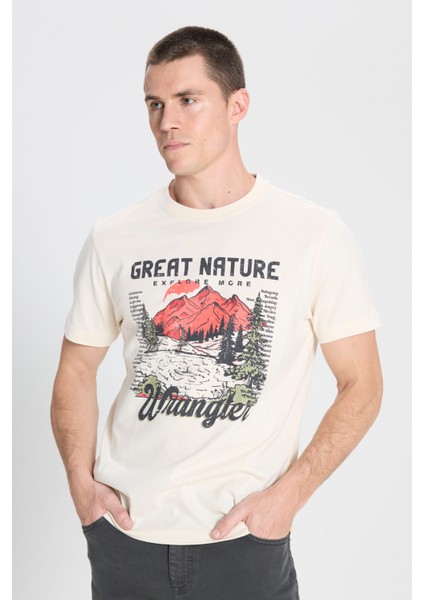 Regular Fit Normal Kesim Bisiklet Yaka %100 Pamuk Haki Tişört fiyatları