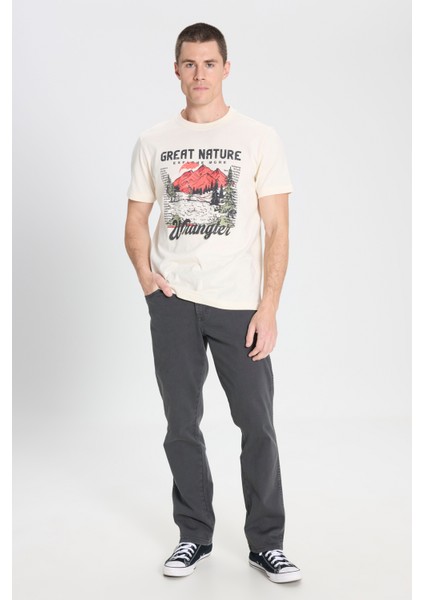 Regular Fit Normal Kesim Bisiklet Yaka %100 Pamuk Haki Tişört modelleri