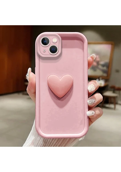 iPhone 16 Uyumlu Kılıf Amour Silikon Kılıf Pembe