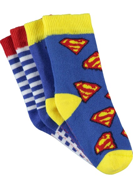 Süperman Erkek Çocuk 2'li Çorap 22 Yaş Sarı fiyatları
